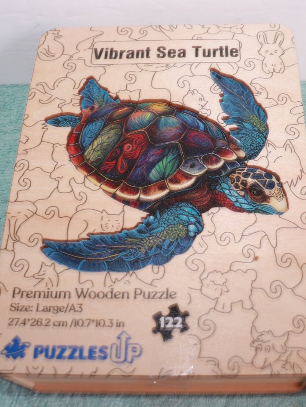 Puzzles Up Sea Turtle L Wooden Interlocking Jigsaw Puzzle 122 Pieces